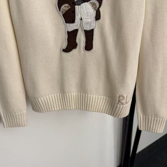 Polo Ralph Lauren Embroidered coat, bear, beige sweater - Picture 4 of 7